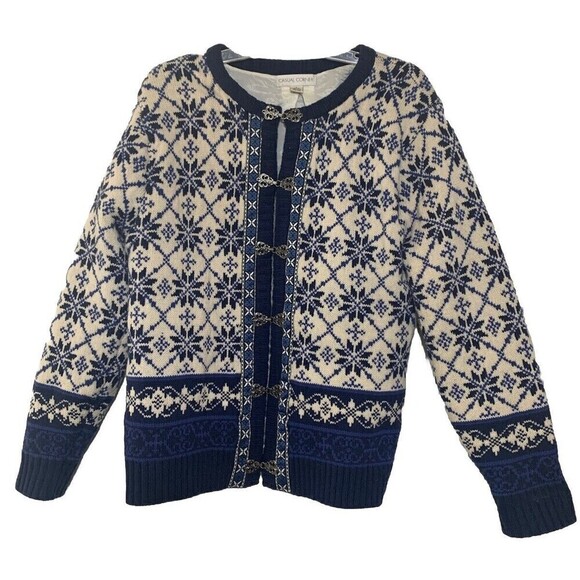 Casual Corner Sweaters - Casual Corner Beautiful Thick Lambs wool Cardigan Sweater Fully Lined L (P15)